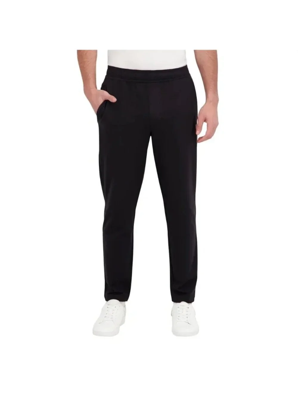 NWT Russell Athletic Men's S Black Tapered Fit Pant Stretch Zippered Pocket